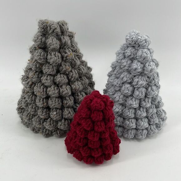 Handmade crochet Christmas tree small size decorations holiday decor evergreen - Picture 4 of 9